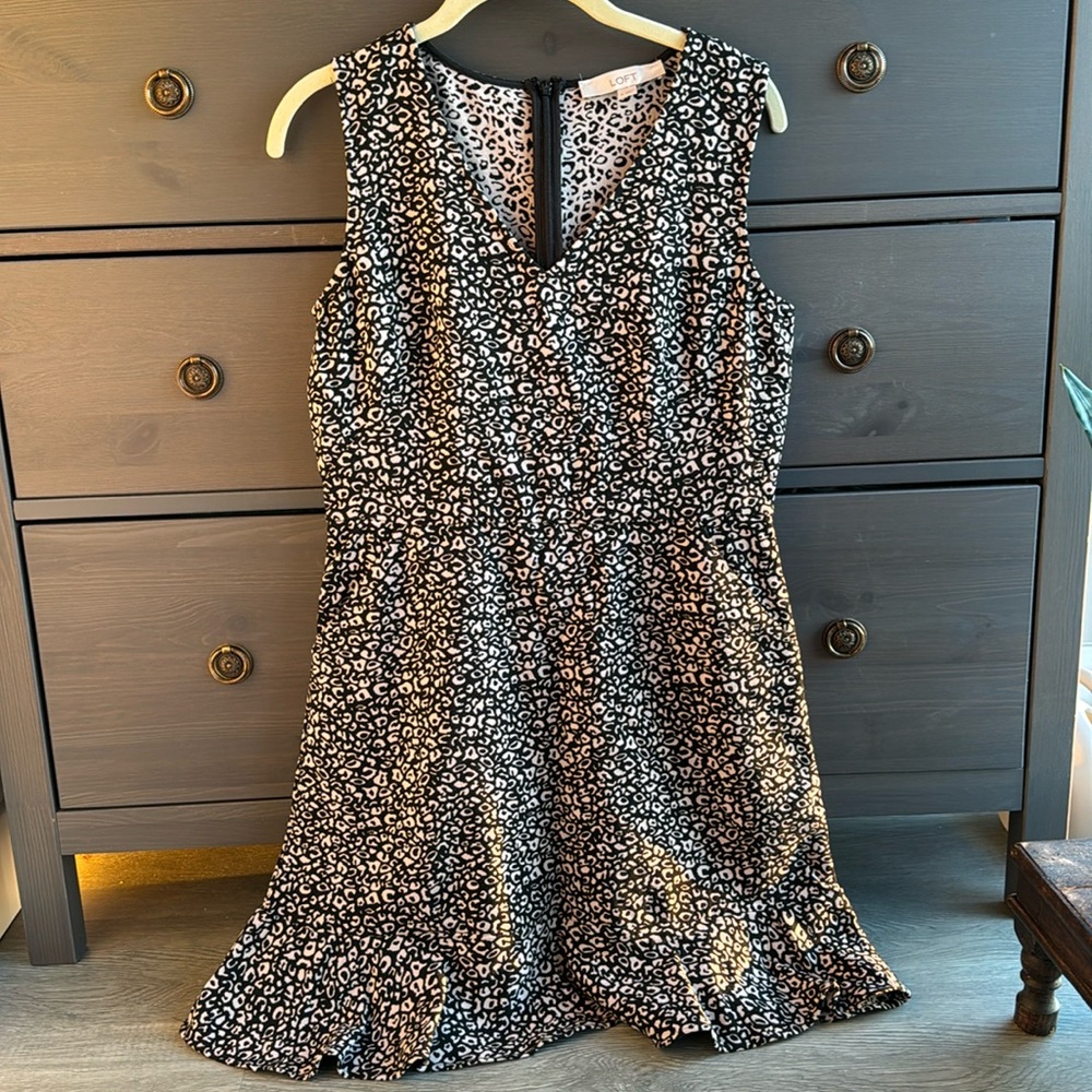 Leopard tank dress with pockets
